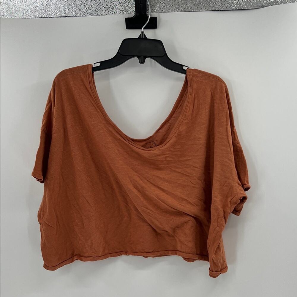 We the free Women's Oversized Slouchy Short Sleeve Tee - Orange - XS - NWOT